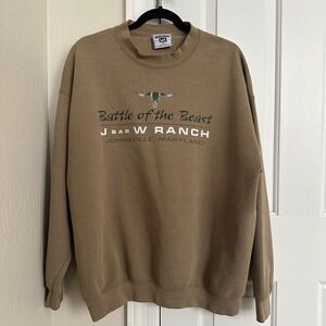 Vintage Lee Heavyweight Sweatshirt Battle of the Beast J Bar W Ranch‎ XL